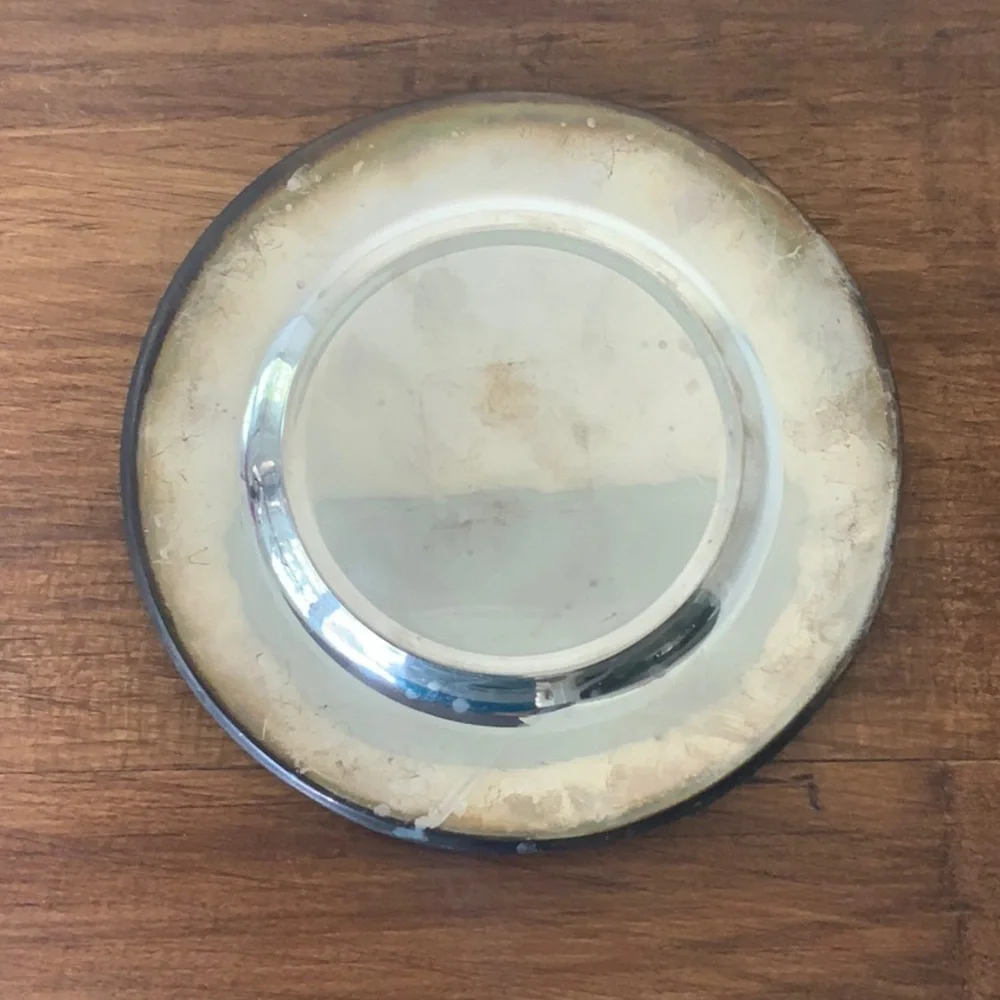 Set of 4 Godinger Silver-Plated Grapevine Wine Coasters (5in) [b]
